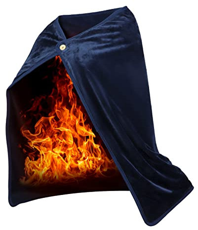 OURECO Couverture chauffante électrique, châle USB chauffant, couverture sans fil rechargeable, flanelle lavable avec 3 réglages de chauffage pour voiture, maison, bureau