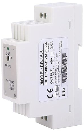 Din-schienen-netzteil, Dr-15-5 Din-schienen-schaltnetzteil Mit Einzelausgang 15w 5v 3a Schalteinfachausgang Industrie-netzteil Din-schienen-transformator Automatische Kühl