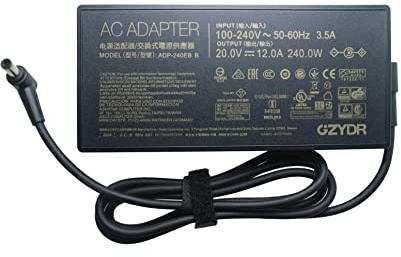 ASUS ROG 20V 12A 240W ADP-240EB B Ladegerät Kompatibel für Strix G15 G513QM G17 G713QM G713QR Strix SCAR 15 G533 17 G733 Zephyrus M16 GU603 Laptop 6.03 Netzteil 3.7 mm