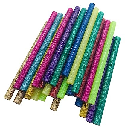 DHAEY Heißklebesticks Farbig, 50 Stück Bunte Heißklebestifte for Elektrokleber, Bastelalbum, Reparaturwerkzeug, Glitzer-Klebestifte, Heißkleber, 7 x 100 mm
