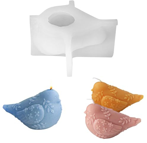 Silikonform Vogel, Vogel Kerzenformen zum Gießen Silikonformen Gießformen Kerzen Tier Kerzen Formen Silikon Kerzen Silikonformen Gips zum Gießen Giessformen Silikon für Deko