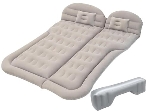 SZYNBQ Auto Luftmatratzen Multifunktionale Auto Aufblasbare Luftmatratze Luftbett Auto Universal SUV Luftmatratze Auto Reisebett Erwachsene Schlafmatratze(Gray)
