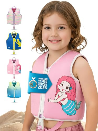 KIDVERSE Schwimmweste Kinder 2-6 Jahre - Schwimmhilfe Kinder | Premium Kinder Schwimmweste ab 2 Jahre - Extra Leichte & verstellbare Kinderschwimmweste nach EU Standard EN 13138-1:2021