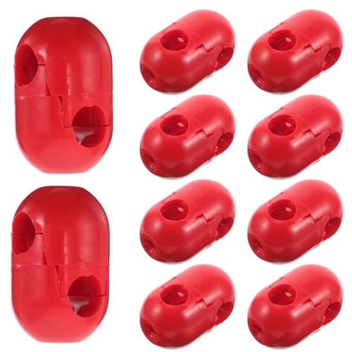BESTonZON 10st Kletternetz-seilschnalle Spielplatz Ausrüstung Seil Kletterseil Strickleiter Für Seil Outdoor-spielgeräte Für Kunststoffschnalle Rot Plastik