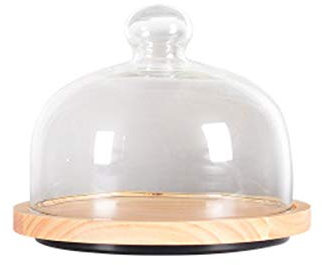 DKRAHRJJ Cake Stand, Cake Pan with Dome Lid, Dessert Server Fruit Cheese Platter Cake Plate Display Server Tray/24.6Cm