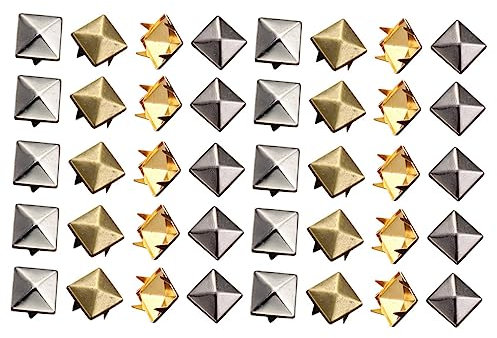 Anneome 400piezas Decoración Remaches De Cuatro Mordazas Para Cuero Accesorios De Clavos Para Manualidades Para Proyectos De Bricolaje y Remaches Decorativos