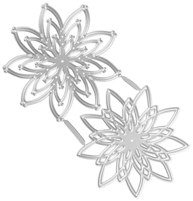 Bojueshaw Floral Background Metal Cutting Dies – Carbon Steel Embossing Die Template for Card Making, Intricate Flower Pattern for DIY Craft Projects