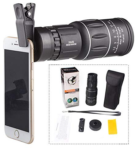 Monoculars Telescope High Power 16X Outdoor Hiking Concert Optical Zoom Lens Armoring Phone Camera Photo Lens Binoculars