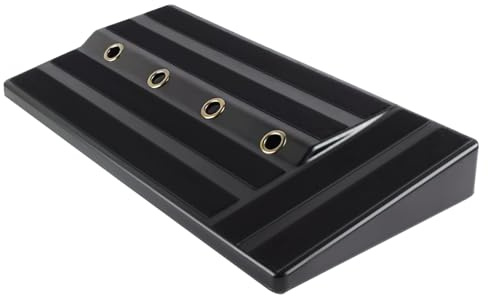 Schwarzes Gitarren Effektpedalboard mit Verborgenem Netzteil | Pe Ausführung, Tragbar für Live Auftritte und Proben, Kabelmanagement und Sichere Befestigung