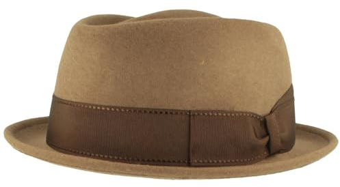 Breiter Rollbarer Filzhut, Diamond Wollhut, Größenverstellbar, wasserabweisend, knautschbar