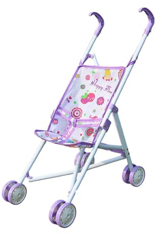TAIZhiChen Poussette pour poupée, Jouet interactif Pliable pour Le développement précoce, pour Petites Filles, Violet