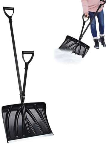 Snöskyffel – 48 cm vikbar skyffel | vikbar snöskyffel | vikbar campingspade, robust och extra stabil bärväska, för utomhusvandring, bil-nödsituation