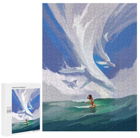 500 PCS Puzzles Für Erwachsene Surfer Puzzle Für Erwachsene Familienspiel Schwierige Herausforderung Geschenke Für Freunde Und Familie 500 PCS