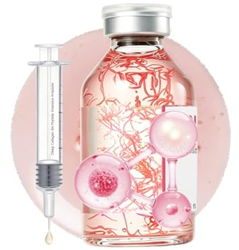 Collagen PDRN Pink Vitamin Glow Boosting Ampoule, 40ml | Face Serum with Copper Peptides & Vitamin B12, Anti-Ageing, Korean Skincare, Firming, Hydrating, Radiant Glass Skin
