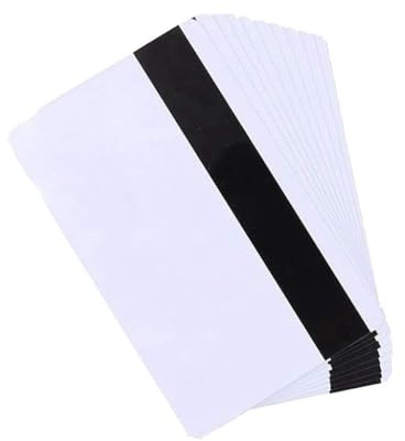 GMBYLBY Bande magnétique Vierge Brillante 2750 OE, Cartes d ' identité en PVC, Impression Double Face Robuste pour Cartes de Membre de Salle de Sport, contrôle d ' accès, 10 Paquets