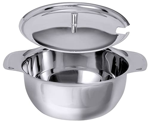 Contacto Suppenterrine 1000 ml Ø15 cm Edelstahl 18/10, hochglänzend, Gastro-Qualität, spülmaschinengeeignet, stapelbar, für Buffet, Küche & Catering