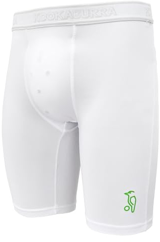 Kookaburra Cricket Unisex's KB Compression Lite Cricket Skin Fit Shorts, White, Small