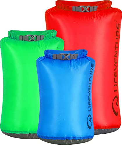 Lifeventure Ultraleichter Trockensack Multi-Pack, silikonisiertes Rip-Stop-Gewebe mit vollständig verschweißten Nähten