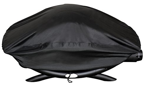 Onlyfire BBQ Gas Grill Cover fit for Weber Baby Q, Q200 Q220 and Q2000 Gas Grills,Black