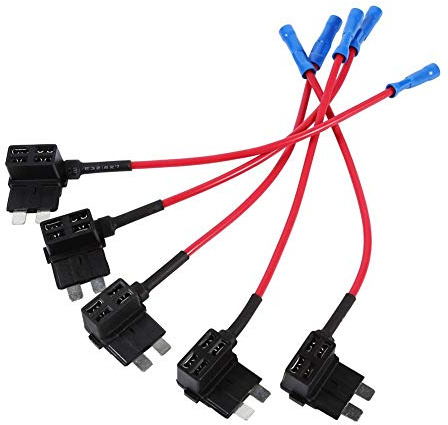 Für Auto Sicherung Adapter - 5 Stücke Blade Sicherungskasten Halter, 60 V 15 A Hinzufügen Stromkreis Medium Tap Piggy Back Standard Blade Sicherungskasten Halter Ato Atc