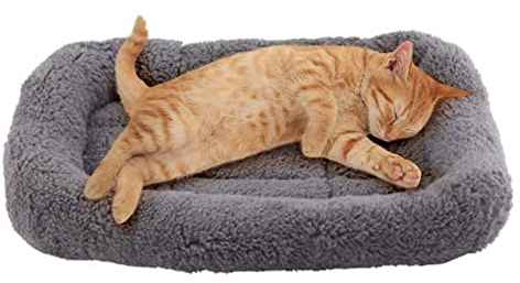 Namsan Katzenbett Hundebett Sanft Katzenkissen Plüsch Wärmematte für Kleinen Hunde/Katze/Hasen, Gray