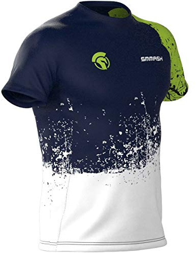 SMMASH Camicia Sportiva Camicia Funzionale A Maniche Corte da Uomo Camicia da Corsa Camicia A Maniche Corte T Shirt Camicia da Allenamento