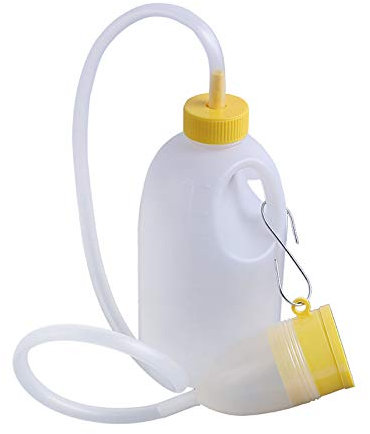 YNGJUENCP Urinoir Portatif Unisexe De Bouteille De Pipi D'urinoir avec Le Tube 1700 ML pour L'urinoir des Hommes De Voyage De Toilette à La Maison De Camping Conduite (Jaune