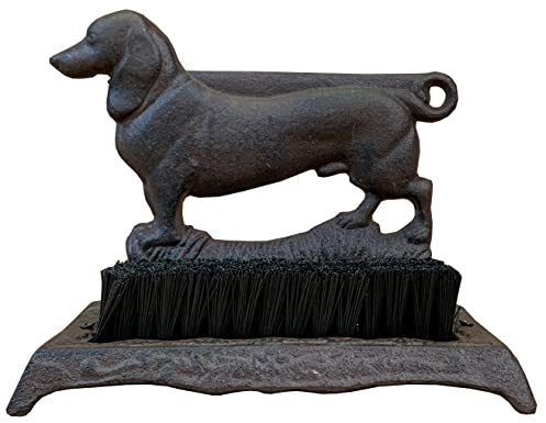 Selections Cast Iron Dachshund Dog Boot Brush Shoe Scraper