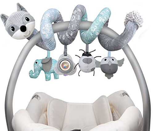 Car Seat Toys for Babies 0-6 Months Boys Girls Newborn Toys Stroller Toy, Carseat Toys Hanging Baby Infant Toy 0-3 Months for Carseat Stroller Crib with Music Rattle, Baby Gift for 0 3 6 9 12 Months