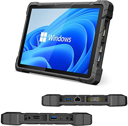 HIGOLE PC Rugged Windows Tablet, 10.1 Inch Windows 10 Pro Rugged Tablet, 4G LTE, GPS, 8GB RAM/128GB ROM, 16000mAh/3.7V Batteria, BT4.2 per Enterprise Mobile Field Work