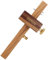 Footprint Tools Walnut and Brass Mortice and Marking Gauge - Hardened Steel Pins, Solid Brass Slide and Thumb Screw, Durable Walnut Wood. Scribe to Mark Mortice and Tenon Joints in Woodwork.