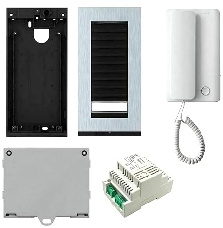Dieffematic CAME AGTK200A03 Kit Citofonico Monofamiliare Espandibile - Sistema Multifilare, Citofono a Cornetta Bianco, Installazione a Parete