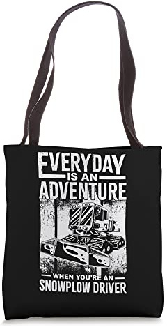 Snow Plow Tractor Machine Truck Shovel Driver Snowplough Tote Bag