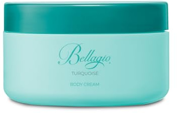 DIAMOND INTERNATIONAL Bellagio Turquoise Crème pour le corps pour femme 300 ml au parfum fruité et floral pour une peau plus douce et parfumée, fabriquée en Italie