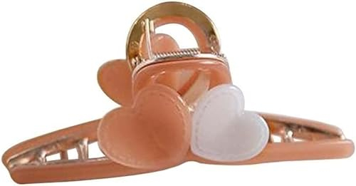 Pinzas de garra for cabello grueso, pinza de espina de pescado, tocados, accesorios for el peinado del cabello, elegante pinza de metal, pinza for el cabello con pinza de mandíbula grande, corazón-1 (