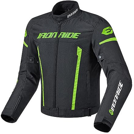 HOMDECR Abbigliamento Motociclistico, Pantaloni da Motociclista Corazzati da Moto E Cime, Pantaloni da Motociclista con Armatura CE Rimovibili Resistenti (in Alto (Verde),L)