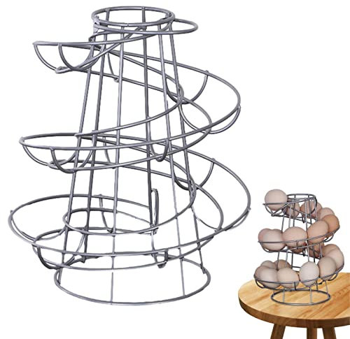 Kongou Porte-Oeufs en Métal, Distributeur D'oeufs en, Support Créatif pour Oeufs en, Organisateur De Rangement D'oeufs en Métal en, Convient pour 12-18 Oeufs