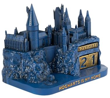 Harry Potter Figur Ewiger Kalender Hogwarts - 3D Kalender Tischkalender zum Aufstellen - Dauerkalender - Offizieller Harry Potter Fanartikel Büro Deko