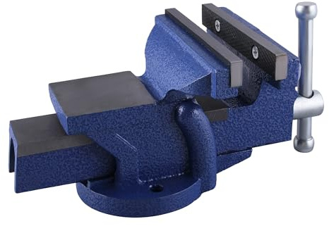 CNCYEAH Werkbank, 125mm Feststehend Schraubstock, Tischschraubstock aus robustem Gusseisen,125 mm Spannweite, für Werkbank Werkbankschraubstock Parallelschraubstock