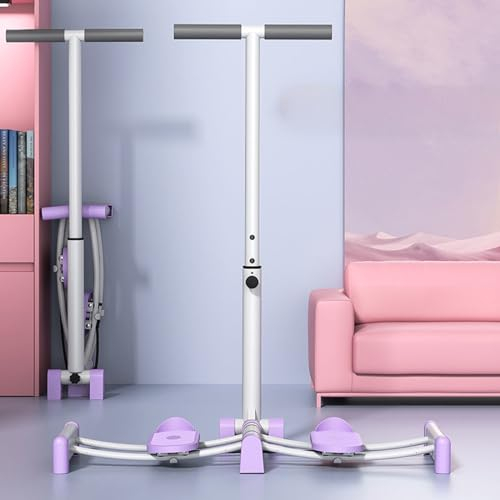 ToeWoe Oberschenkel-Meister Ski-Simulator-Trainer Faltbare Butt Leg Workout Geräte Krafttraining Beinmaschinen Maximale Belastung 300 Lb(Color:Purple)