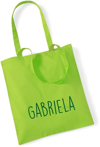 minimutz Jutebeutel bedruckt mit Name groß | Stofftasche Baumwolle inkl. Namensaufdruck für Jungen & Mädchen | Personalisierter Kinder-beutel Tragetasche für Krippe, Kindergarten, Schule