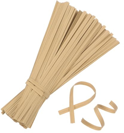M METERXITY 1000Pack Kraft Paper Twist Ties, 6 Inch Paper Twists Tie for Christmas/Party Decor/Gift Wrapping/Cake/Pops Candy/Bakery Bags/Garden Plants, Reusable Twisty-Ties [Pure Color]