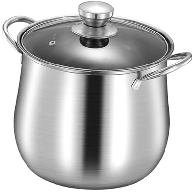 PHENOFICE Edelstahltopf Mit Deckel Kochtopf Aus Edelstahl Binauraler Topf Für Haushalt Geeignet Für Induktionsherd Gasherd Und Elektrokeramikherd Kochutensil Für Suppen