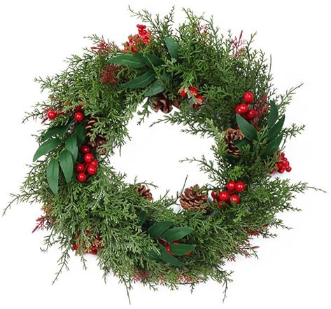 Rustikaler Weihnachtskranz,Künstliche Eukalyptus Kränze,Tür Fenster Wandbehang Herbst Dekoration,Türkranz Herbst Deko,für Halloween, Erntedankfest, Partydekoration, Kamin, Tür Fens(Size:1 PCS,Color:B)