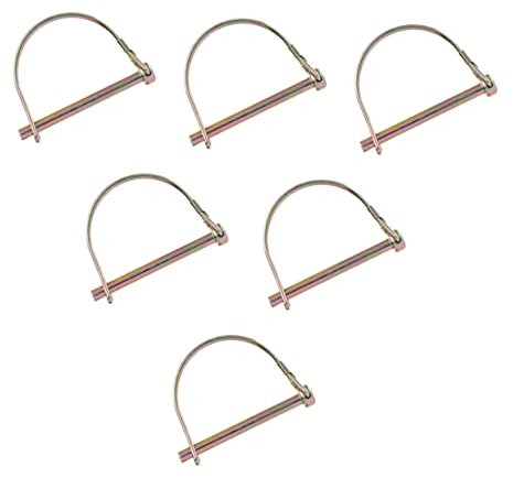SEWOART 6 Stück Farbig Verzinkte Sicherheits Pins 6x70mm Kupplungsstifte Für Anhängerkupplungen Traktoren Landwirtschaft Gartengeräte Schnellverschluss Sicherung