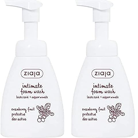 Ziaja Espuma suave de higiene íntima diaria de arándano 250ml (Paquete de 2)