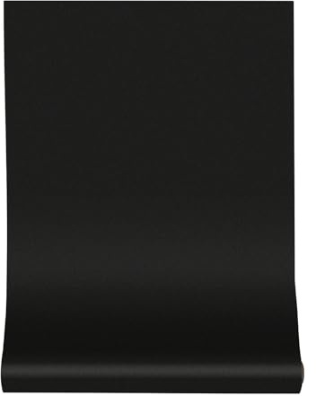 KIBOHOME 394''x23.6'' Black Wallpaper Contact Paper Black Peel and Stick Wallpaper Textured Matte Solid Color Self Adhesive Wall Paper Removable Renter Friendly for Cabinets Drawers Bedroom Kitchen