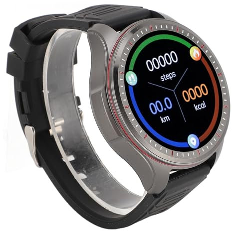 2 in 1 Smartwatch with Earbuds HD Screen Fitness Tracker Music Player for Outdoor Activities Silicone Material (Black)