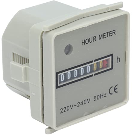 Contatore Meccanico Meccanico Meccanico Incorporato Timer Industriale, Precisione di Temporizzazione con Indicatore, HM-2/UWZ48 0.3W, 0-99999.99H Intervallo di Temporizzazione