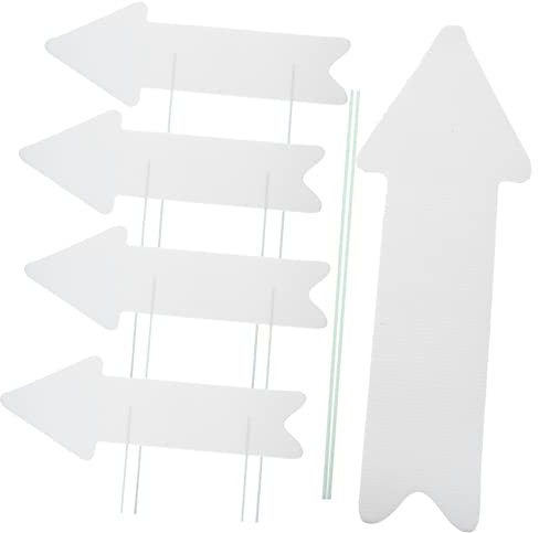 HANABASS 5 Stück Diy Blanko Gartenschild mit Erdspieß Vielseitige Schilder für Garten Einladungen Werbung Hochzeiten und Veranstaltungen Beschriften